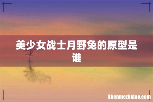 美少女战士月野兔的原型是谁