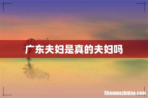 广东夫妇是真的夫妇吗