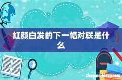 红颜白发的下一幅对联是什么