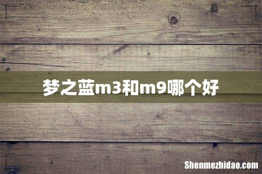 梦之蓝m3和m9哪个好