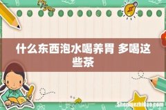 什么东西泡水喝养胃 多喝这些茶