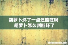 胡萝卜坏了一点还能吃吗 胡萝卜怎么判断坏了