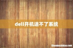 dell开机进不了系统