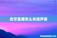 虎牙直播怎么关闭声音