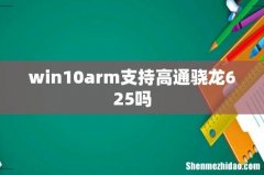 win10arm支持高通骁龙625吗