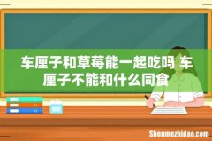 车厘子和草莓能一起吃吗 车厘子不能和什么同食