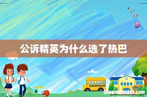 公诉精英为什么选了热巴