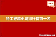 特工穿越小说排行榜前十名