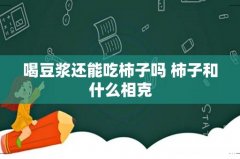 喝豆浆还能吃柿子吗 柿子和什么相克