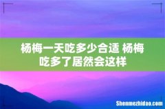 杨梅一天吃多少合适 杨梅吃多了居然会这样