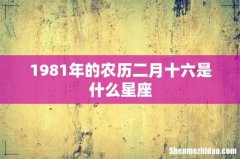 1981年的农历二月十六是什么星座