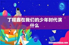 丁程鑫在我们的少年时代演什么