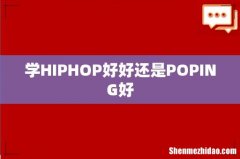 学HIPHOP好好还是POPING好