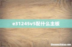 e31245v5配什么主板
