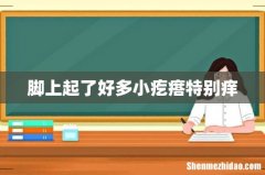 脚上起了好多小疙瘩特别痒