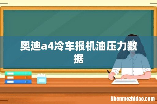 奥迪a4冷车报机油压力数据