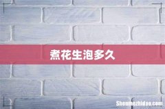 煮花生泡多久