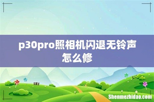 p30pro照相机闪退无铃声怎么修