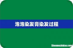 泡泡染发膏染发过程