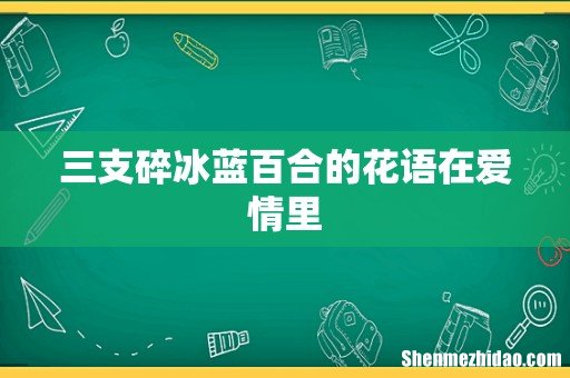 三支碎冰蓝百合的花语在爱情里