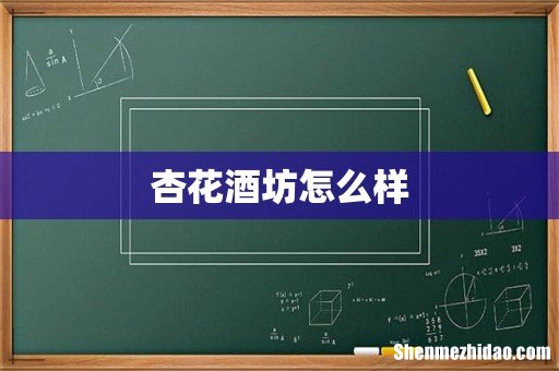 杏花酒坊怎么样