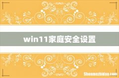 win11家庭安全设置