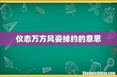 仪态万方风姿绰约的意思