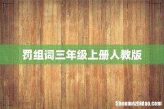 罚组词三年级上册人教版