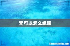 梵可以怎么组词