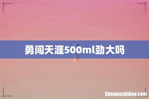 勇闯天涯500ml劲大吗
