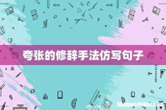 夸张的修辞手法仿写句子
