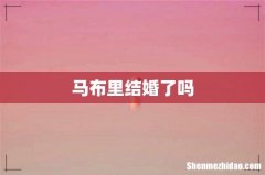 马布里结婚了吗