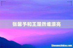 张馨予和王楚然谁漂亮