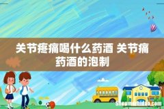 关节疼痛喝什么药酒 关节痛药酒的泡制