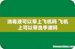 消毒液可以带上飞机吗 飞机上可以带洗手液吗