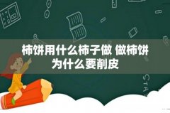 柿饼用什么柿子做 做柿饼为什么要削皮
