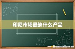 印尼市场最缺什么产品