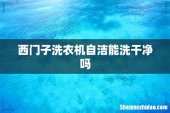 西门子洗衣机自洁能洗干净吗