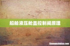 船舶液压舱盖控制阀原理