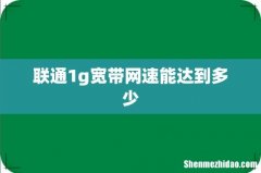 联通1g宽带网速能达到多少