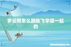 罗云熙怎么跟陈飞宇组一起的