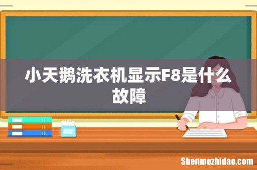 小天鹅洗衣机显示F8是什么故障