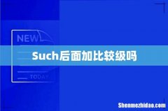 Such后面加比较级吗
