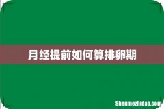 月经提前如何算排卵期