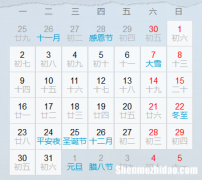 阴历十一月二十阳历多少 阴历十一月二十阳历多少日