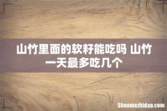 山竹里面的软籽能吃吗 山竹一天最多吃几个