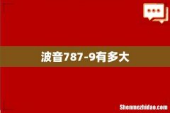 波音787-9有多大