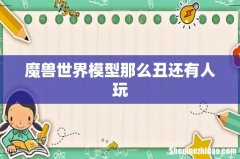 魔兽世界模型那么丑还有人玩