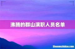 沸腾的群山演职人员名单