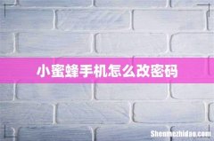 小蜜蜂手机怎么改密码